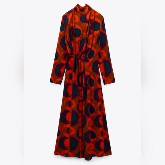 Geometric Print Dress - L - Picture 3 of 9